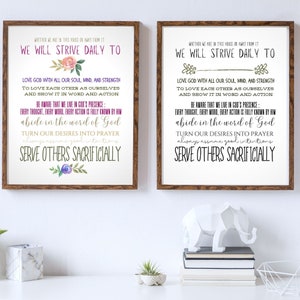 Family Rules|PRINTABLE|4 Designs| Christian Mission Statement| Wall Decor|Homeschool|Livingroom Decor| Dinning Room| Poster|