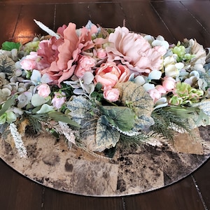 Tuscan Table Centerpiece-Table Top Tuscan Arrangement-Cottage Tuscan Table Swag-Luxury French Country Centerpiece-Farmhouse Table Topper
