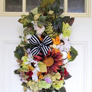 Fall Front Door Swag-Luxury Thanksgiving Swag-Farmhouse Fall Porch Decor-Farmhouse Modern Front Door Swag-Thanksgiving Dining Room Decor