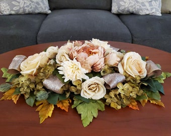 Luxury Floral Table Centerpiece-Luxury Elegant French Country Table Centerpiece-Designer Christmas Centerpiece-Elegant Christmas Home Decor