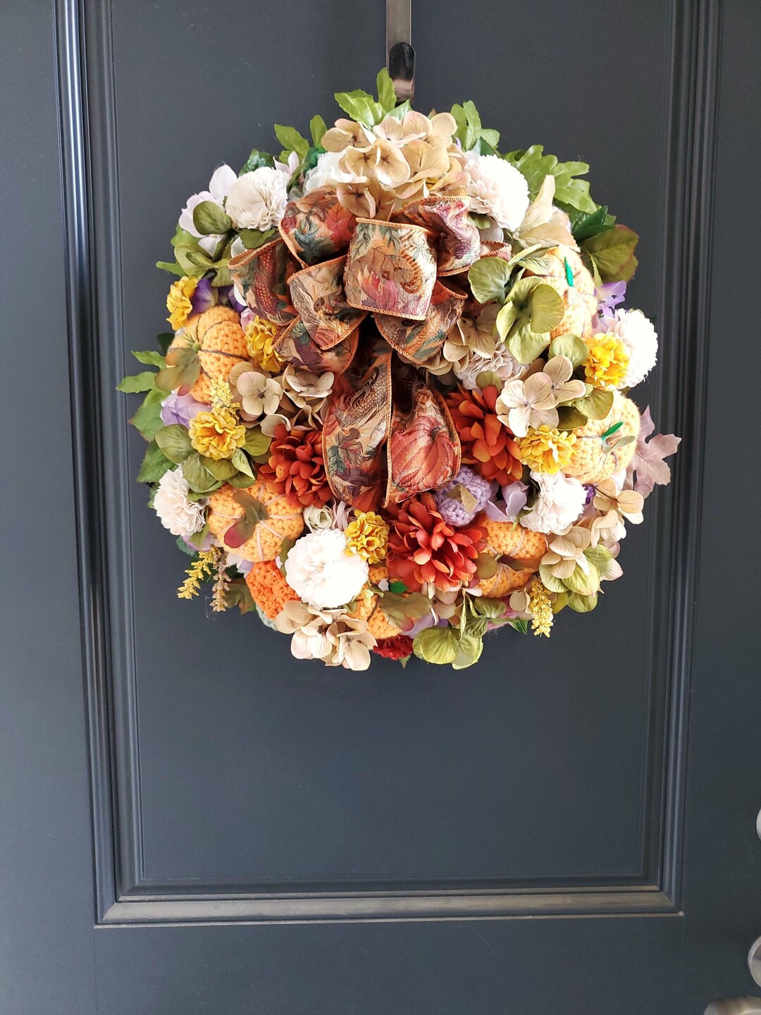 Couronne de porte d'entrée de luxe automne - accroche-porte automne ...