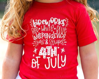 Kids Fourth of July Shirt, Fourth of July Shirt Kids, Fourth of July Shirt, Patriotic Kids Clothing, Cute Summer Top, Red White and Blue