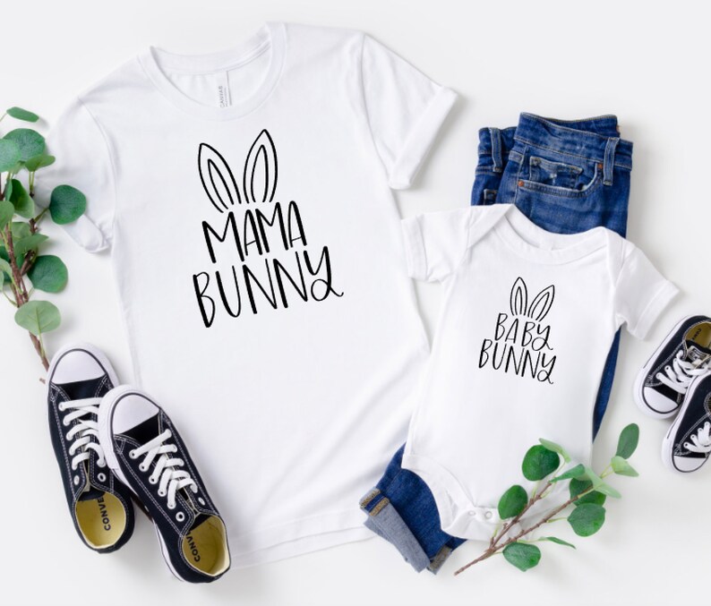 Easter Mom Shirt Mama Bunny Easter Mommy and Me Bunny Shirt Etsy