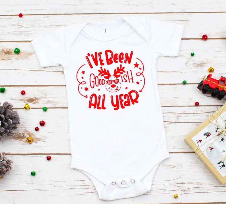 Funny Christmas, Funny Christmas Shirt, Funny Kids Shirts, Christmas Shirts for Kids, Reindeer, Kids Holiday Clothes, Cute Gifts for Kids White Bodysuit (SS)