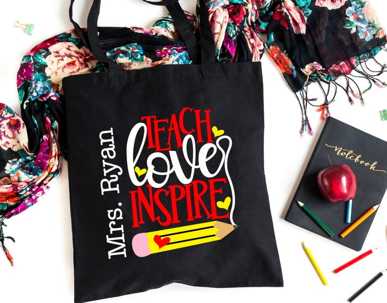 Teacher Appreciation Gift Personalized Tote Teacher Appreciation Teacher Appreciation Tote Personalized Tote Bag Educator Gifts