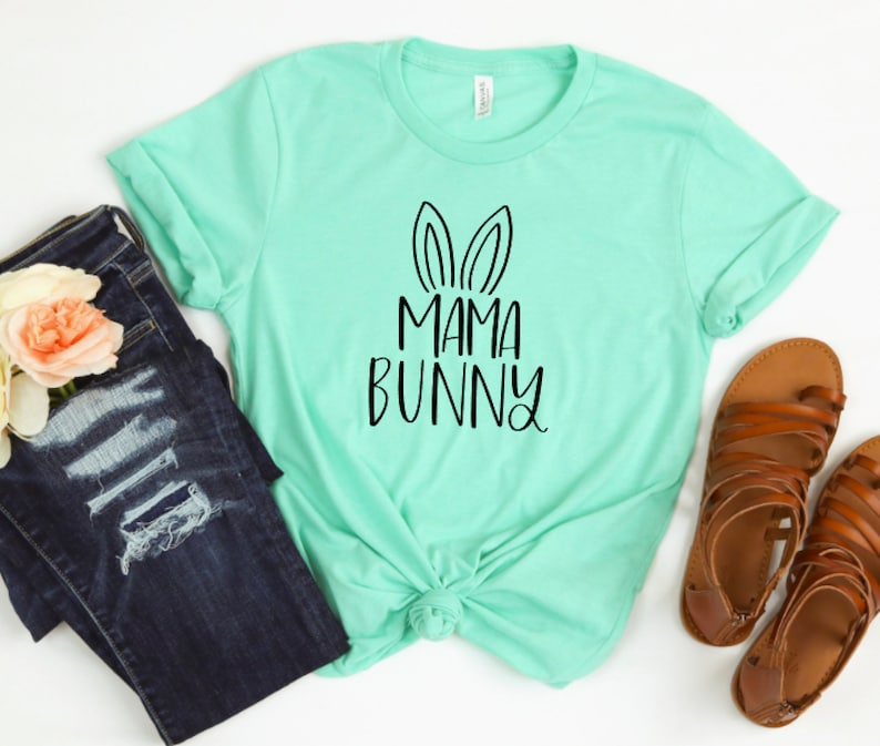 Easter Mom Shirt Mama Bunny Easter Mommy and Me Bunny Shirt Etsy
