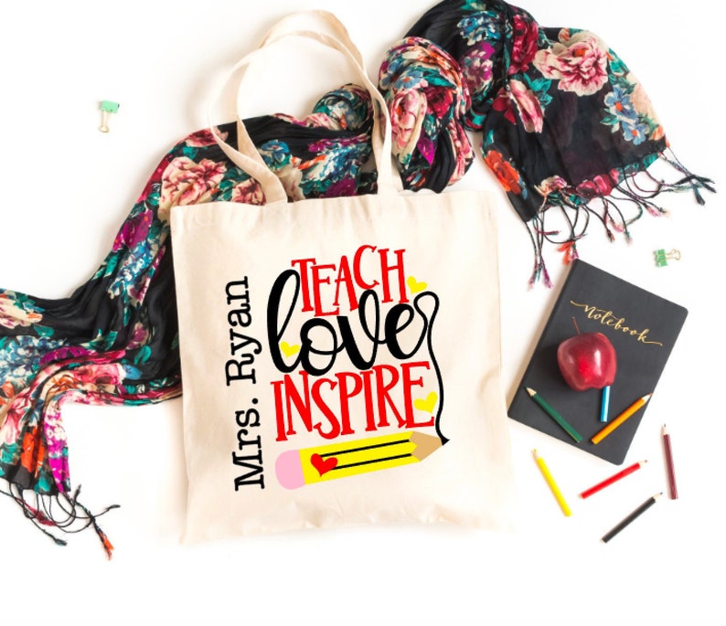 Teacher Appreciation Gift Personalized Tote Teacher Appreciation Teacher Appreciation Tote Personalized Tote Bag Educator Gifts