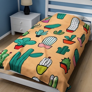 Baby-Mädchen-Decke Geschenk Kaktus-Baby-Dusche-Decke Wüstenpflanze Kaktus Kinderdecke Erhalt Western Cactus Nursery Stroller Blanket Gift