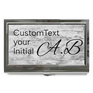 JW Gifts Contact Card Personalized Business Card Holder Gift Slim Card Case Credit Card Holder Mens Card Case ID Card Holder Case Organizer