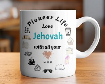 JW Gifts Coffee Mug Pioneer Life Mug JW pioneer gifts for elders baptism gift jw gifts for sisters pioneer school Jehovah witness gifts SKE