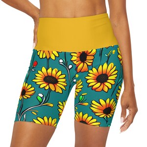 Yoga Shorts Frauen Blumen Boho Shorts sexy Gym Shorts Booty Bike Biker hoch taillierte Yoga Hosen sportlich niedliche Damen plus Größe Shorts Fitness