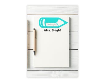 Blocos de notas personalizados Presentes para professores Bloco de notas personalizado para agradecimento ao professor Lista de compras Rastreador de tarefas Lista de tarefas Bloco de notas Nota adesiva Post it