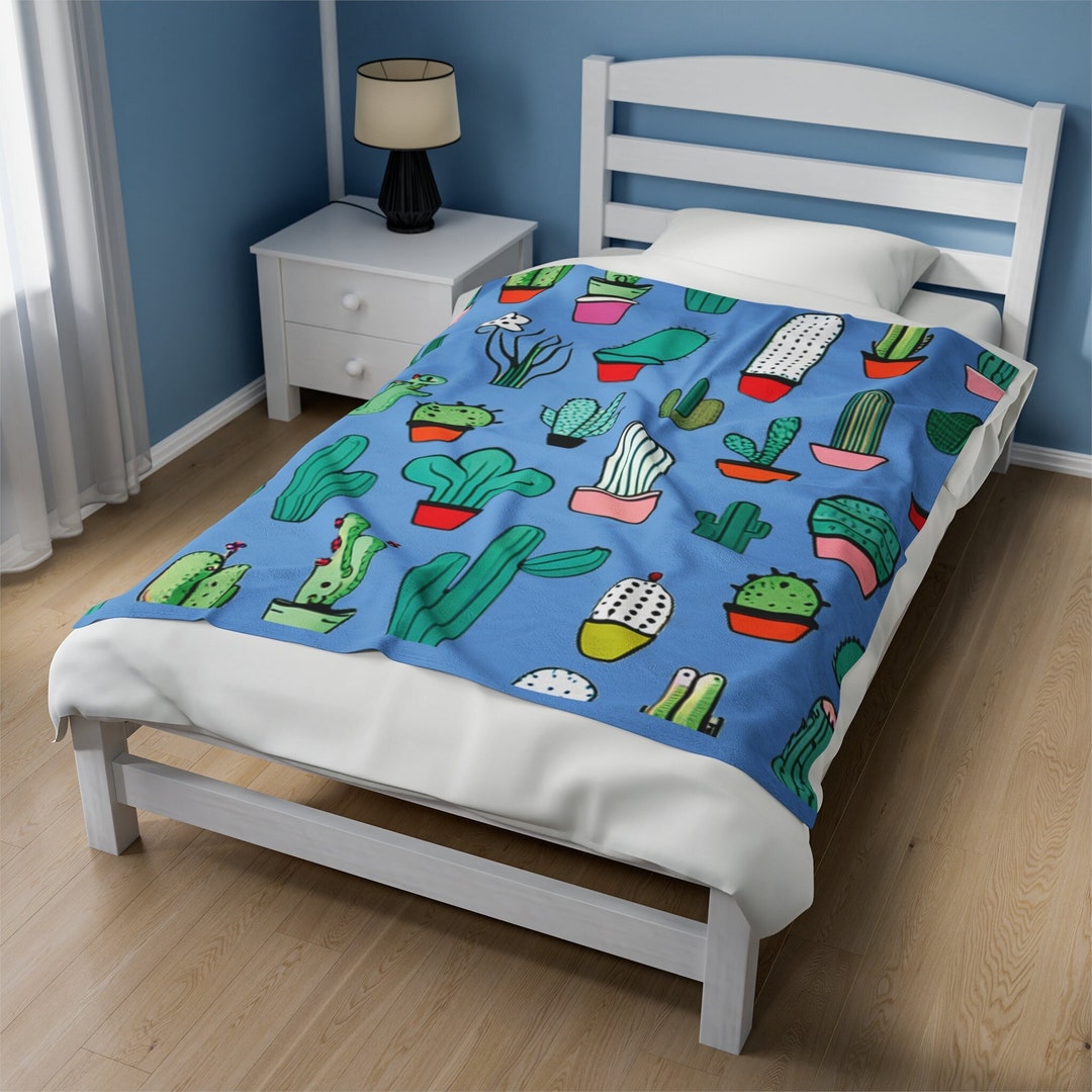 Baby Blanket Cactus Receiving Blanket Western Cactus Nursery Sherpa Blanket Cactus Baby Shower