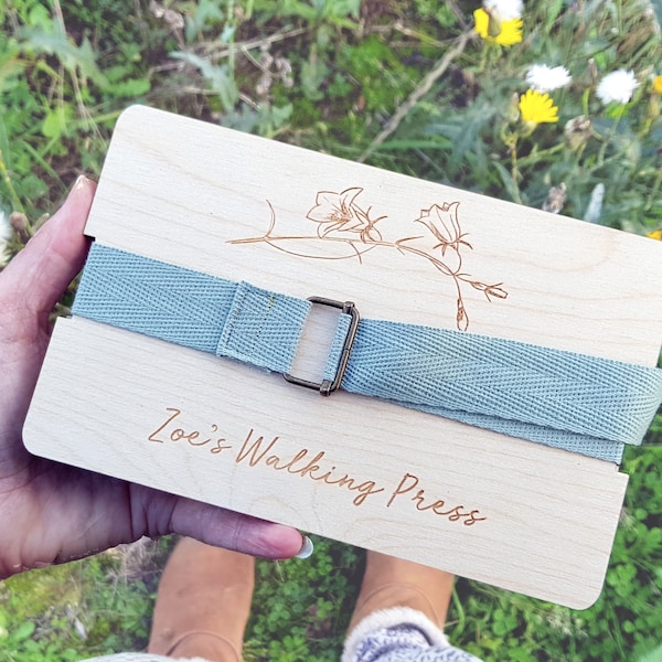 Personalised Travel Flower Press - with 10 sheets of quality blotting paper
