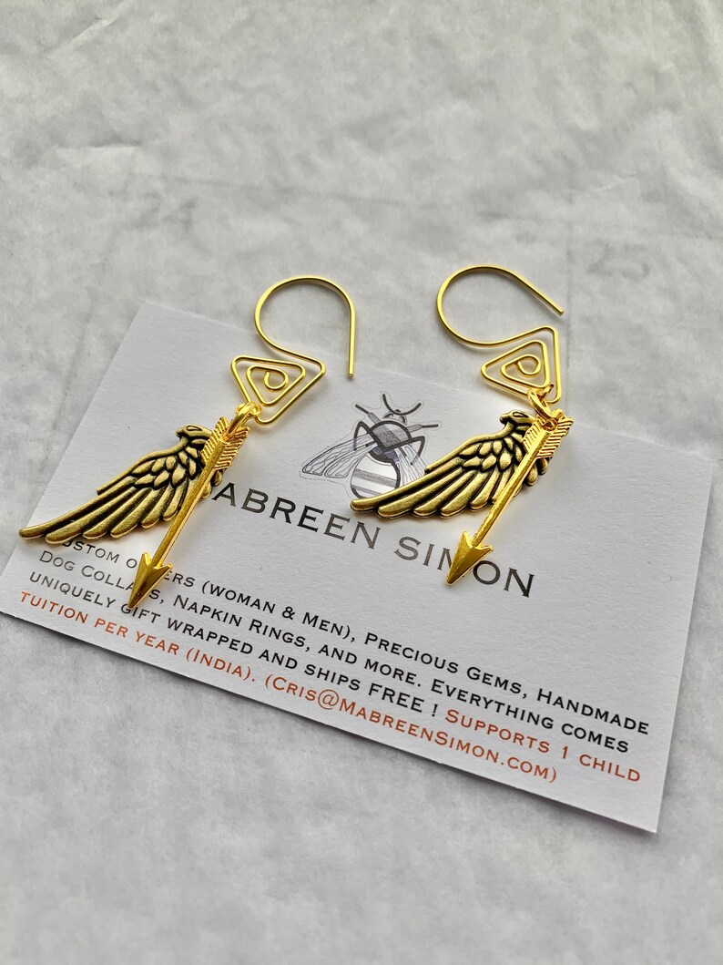 Wing and Arrow Earrings