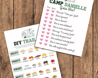 Camp Bachelorette Spiele - Herunterladbare Vorlage