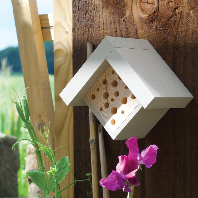 Bee Hotel Mini Bee House Gift for Gardeners Housewarming gift Gardener Gift Garden Gifts Mothers Day Gift Vegan Secret Santa image 3