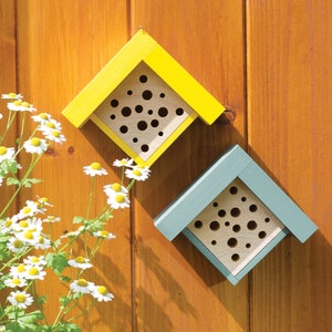 Bee Hotel Mini Bee House Gift for Gardeners Housewarming gift Gardener Gift Garden Gifts Mothers Day Gift Vegan Secret Santa image 5