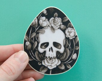 Skullflower Sticker | Illustrated Weatherproof Vinyl Sticker