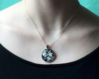 Garden of Roses Pendant Necklace | Unique Illustrated Floral Jewelry
