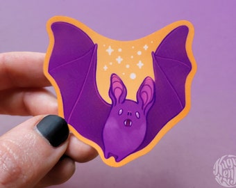 Flying Bat Vinyl Sticker | Cute & Spooky Halloween Die Cut Sticker