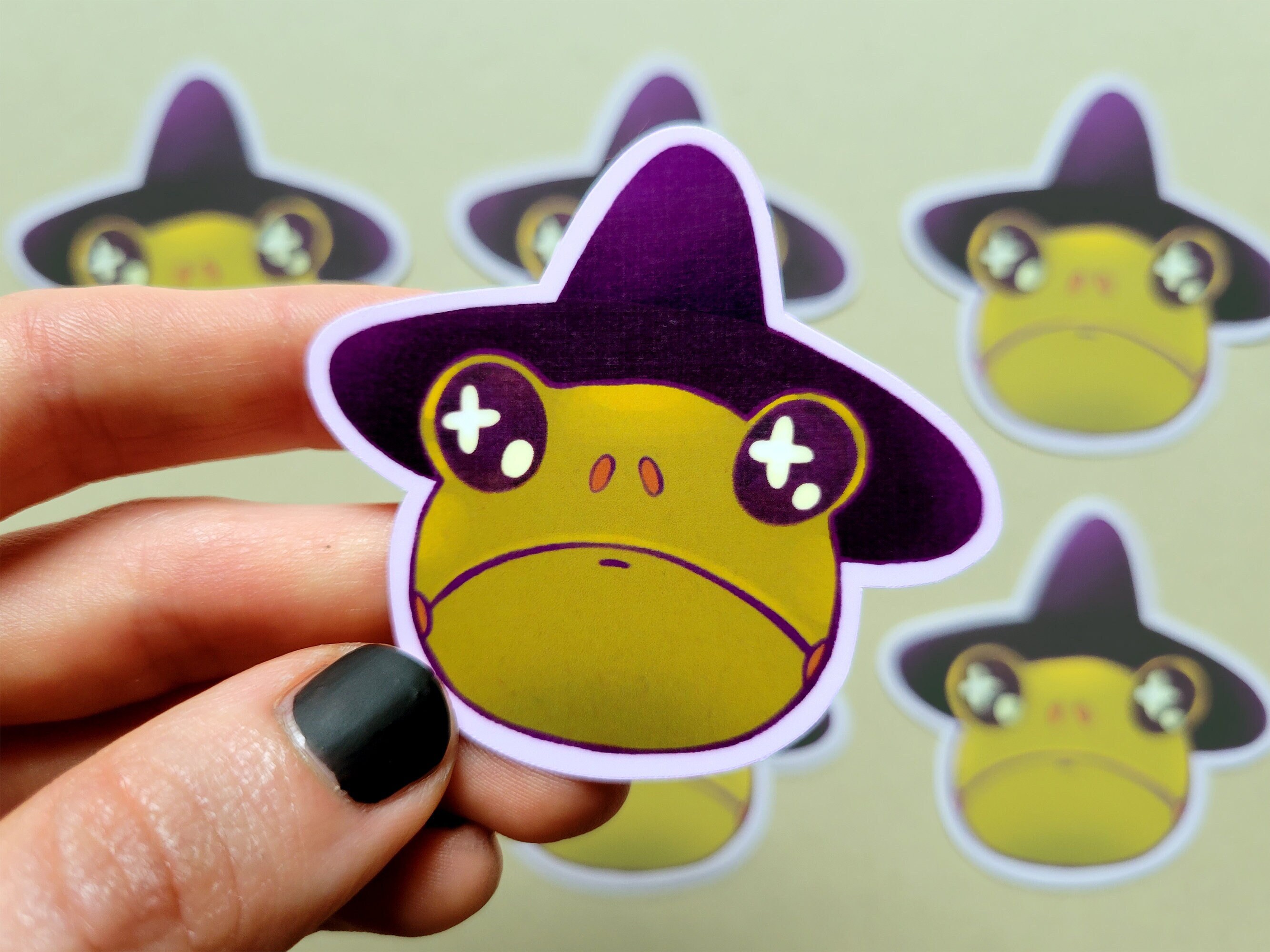 Magical Frog Waterproof Vinyl Sticker | Handmade Cute Critter Decor - Etsy