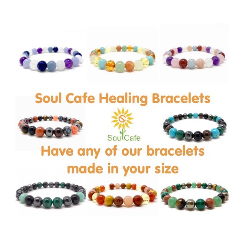Soul Cafe Healing Crystal Bracelets Size Choice Etsy UK