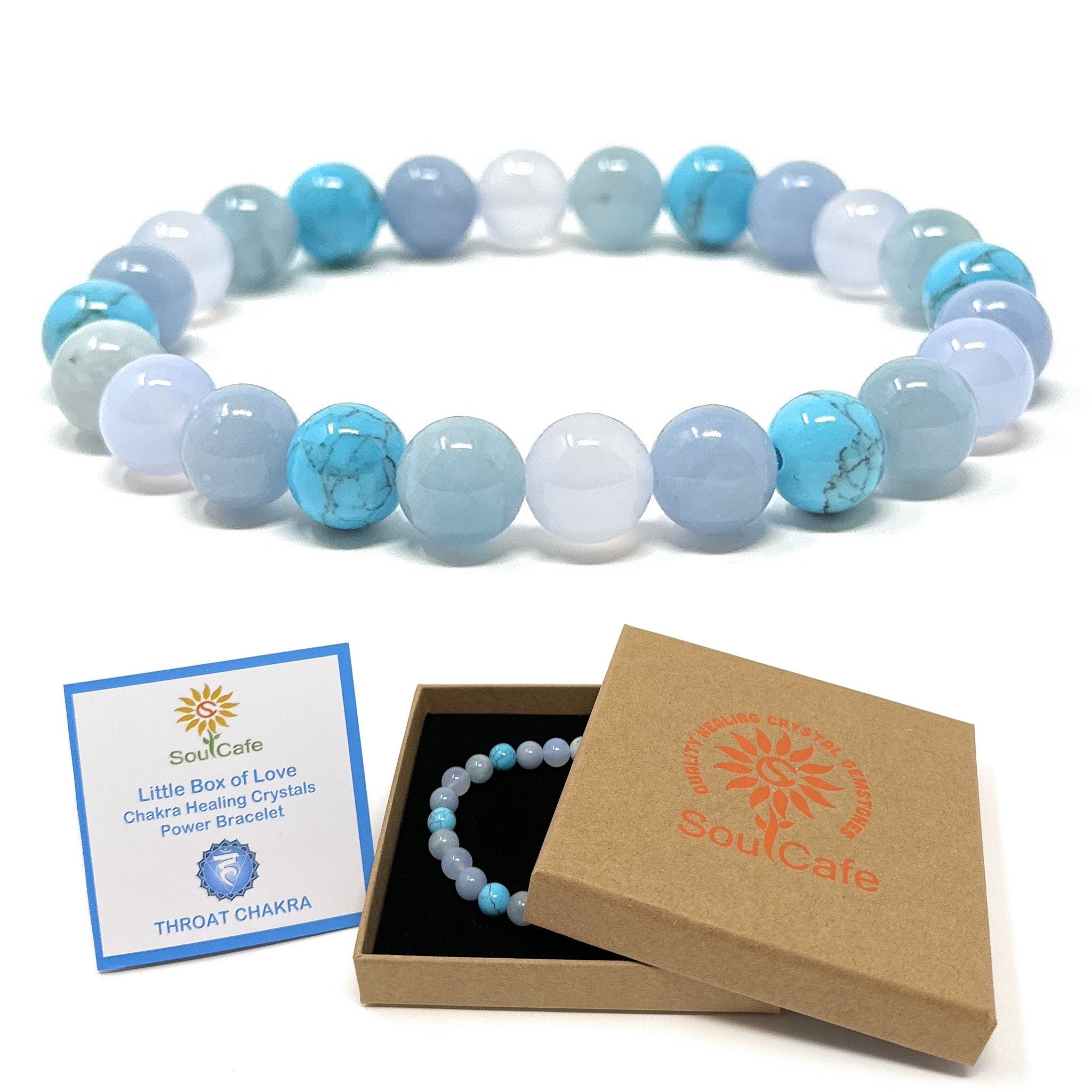 Buy The Cosmic Connect Aquamarine 8mm Bead Healing Bracelet for Stress  Relief, Mental Clarity & Positive Energy Online at Best Prices in India -  JioMart.
