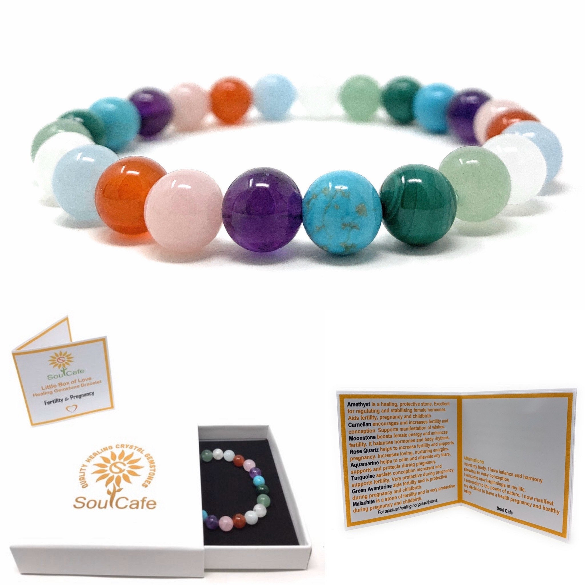 Fertility & Pregnancy Crystal Bracelet Power Bead Bracelet Etsy UK