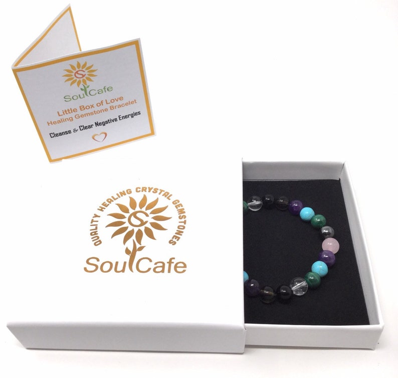 Size choices Cleanse /& Clear Negative Energies Crystal Bracelet with Malachite Crystal healing Gemstone Bracelet Power Bead Bracelet