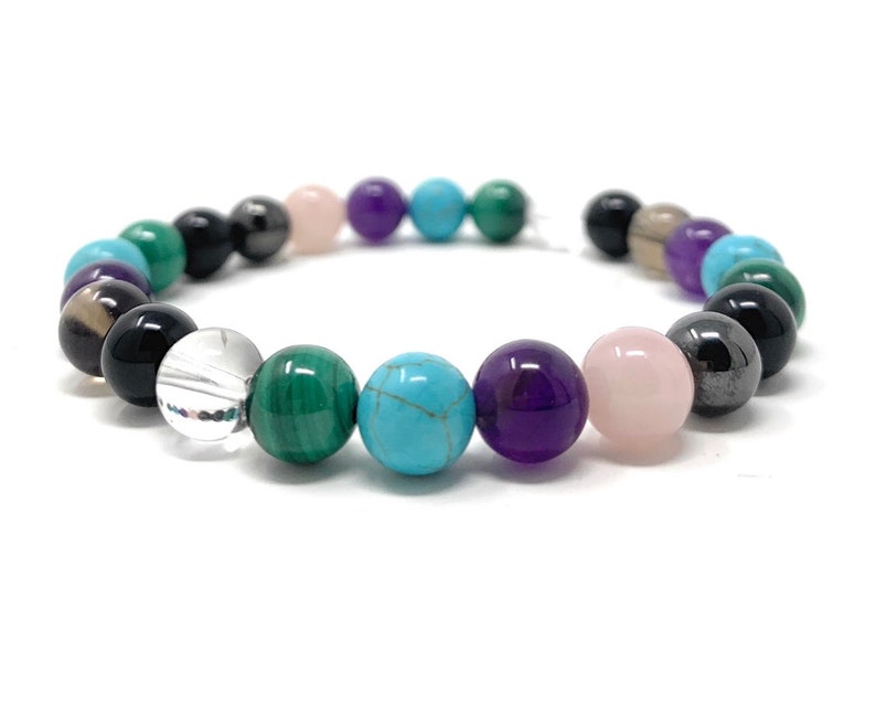 Size choices Cleanse /& Clear Negative Energies Crystal Bracelet with Malachite Crystal healing Gemstone Bracelet Power Bead Bracelet