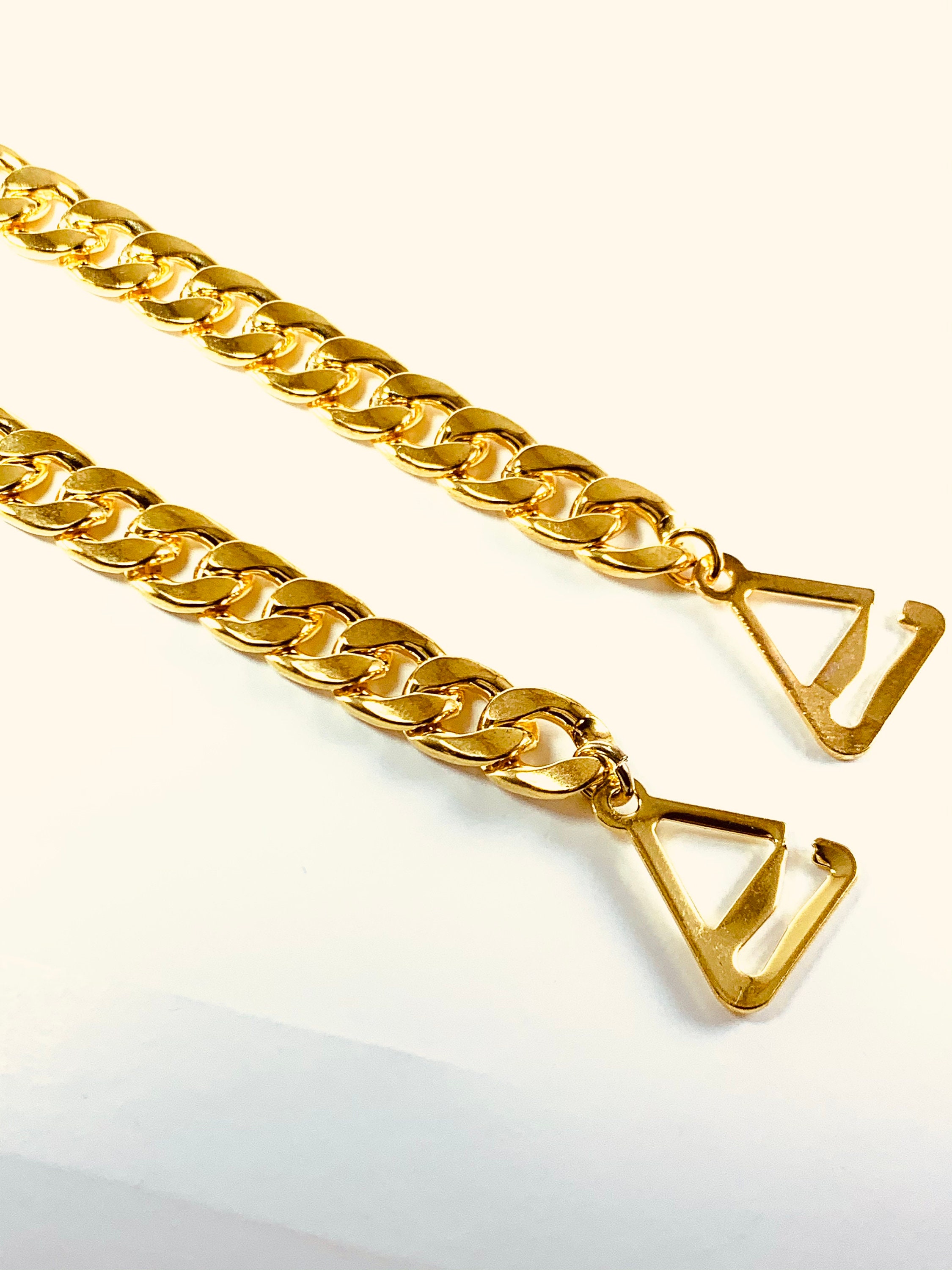 Valeria Chunky Chain Bra Straps, Bra Straps Vintage Chain, Shoulder