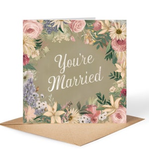 You're Married • Wedding Card • Bride • Groom • Personalised Card