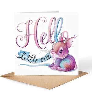 Hello Little One • New Baby Card • Baby Shower • Pregnancy Card • Personalised Card