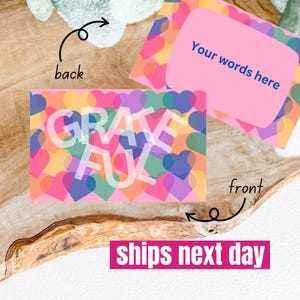 Wallet Card Grateful • Personalised Gift • Pocket Reminder • Keepsake • Metal Wallet Card