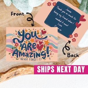 You Are Amazing Wallet Card • Personalised Gift • Pocket Reminder • Keepsake • Birthday Gift • Christmas Gift • Metal Wallet Card