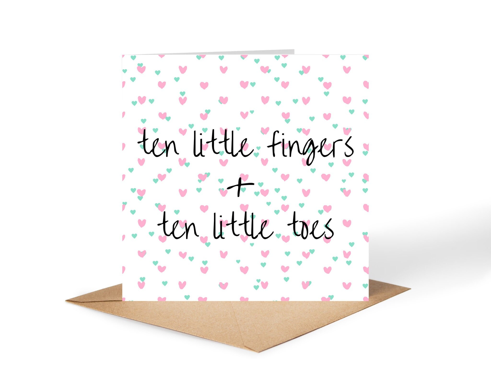 10 Fingers and Toes Card - Pink 10 Fingers and Toes Card - Pink