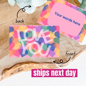 Wallet Card Love You • Personalised Gift • Pocket Reminder • Keepsake • Metal Wallet Card