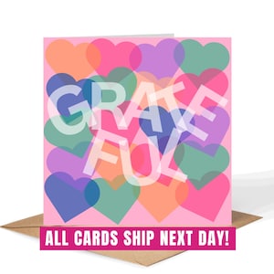 Grateful • Thank You Card • Personalised Card