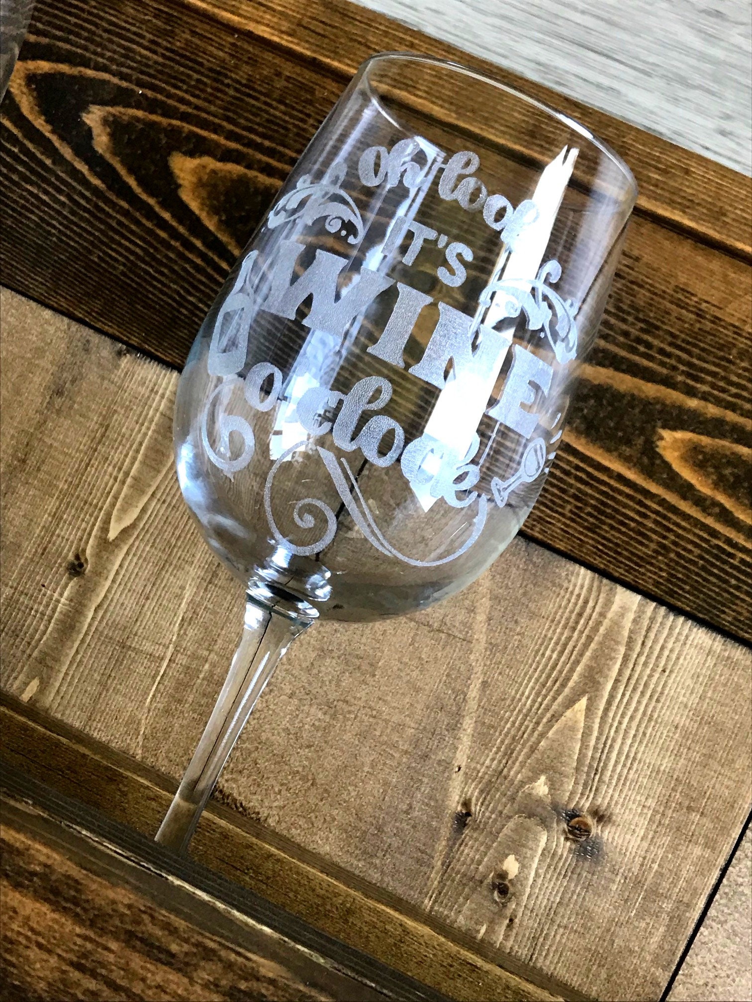 Laser Engraved Wood Wine Rack Custom Industrial Wine Rack Etsy