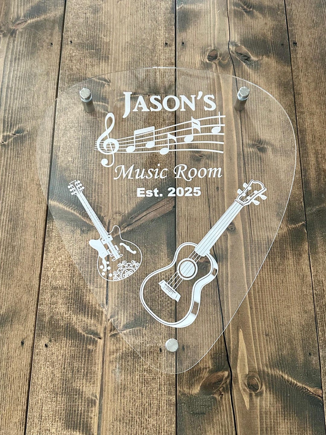 Large Acrylic Guitar Pick Sign - Custom Guitar Pick Sign - Acrylic ...