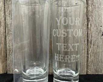 Personalized Tall Shot Glass - 2.5oz Custom Engraved Gift