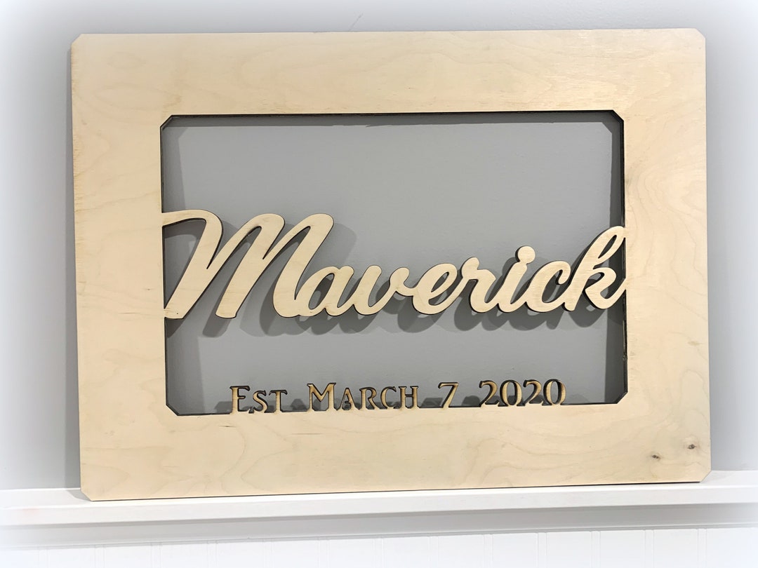Custom Wood Wall Name Sign Unfinished DIY Last Name Sign Personalized