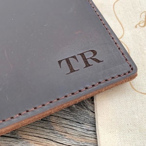 Personalized Leather Wallet Monogram Wallet Engraved Leather Wallet Mens Custom Wallet Mens Anniversary Gift Boyfriend Gift image 10