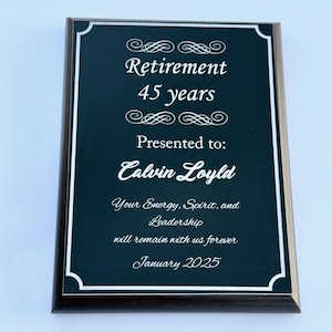 Custom Cherry Wood Finished Wall Plaque - Easel Plaque Sign Award - Engraved Plaques - Custom Plaques - Personalized Plaque - Various Sizes