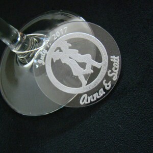 Engraved Western Wedding Wine Charms: Personalized Acrylic Favors (Set of 10)
