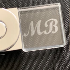 Custom Monogram USB Engraved Acrylic USB Thumb Drive 32GB Clear Acrylic usb Silver 32GB usb Personalized usb 画像 7