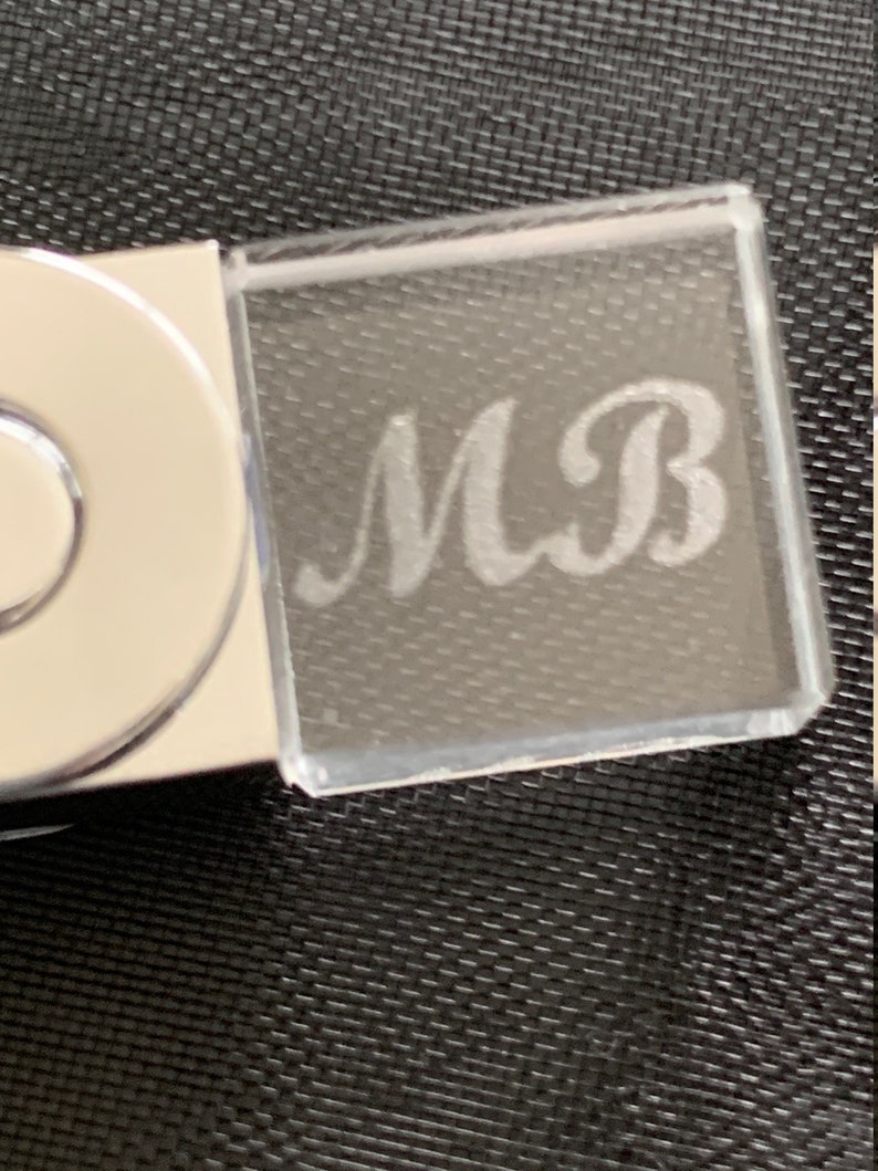 Custom Monogram USB Engraved Acrylic USB Thumb Drive 32GB Clear Acrylic usb Silver 32GB usb Personalized usb 画像 7