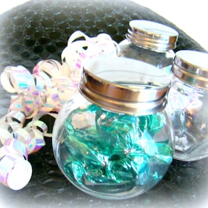 Small Glass Candy Jar Wedding Favor Jar with Lid - Blank Pkg of 12