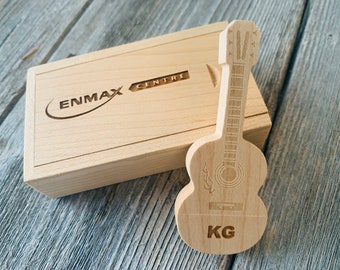 Maple Wood Guitar 32GB USB Gift Box Laser Engraved Gift Set